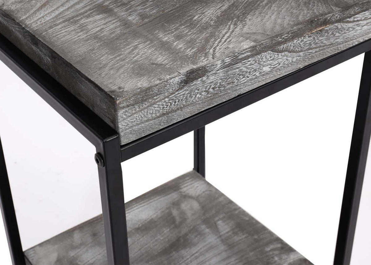 BLUMENTISCH quadratisch Grau - Grau, Holzwerkstoff (32/30/82cm) - MCW