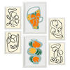 POSTER Set Mit 6 Demodierte Vase In Blume Zusammenfassung Ästhetische Dekorative Gemälde Für Ihr Wohnzimmer Schlafzimmer Zuhause A3 & A4 Weißer Rahmen - Weiß, Papier (29/3cm) - Nacnic