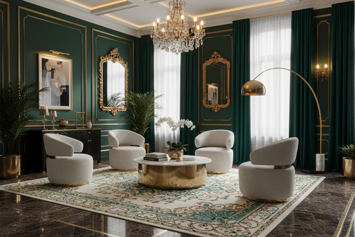 DREHSESSEL FARA Grau Microfaser Drehbar (360°) - Goldfarben/Grau, Textil/Metall (74/75/76cm) - KAWOLA