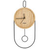 WANDUHR Heller Holzfarbton/Schwarz Sierre - Hellbraun/Schwarz, Holzwerkstoff (20/45/3cm) - Beliani