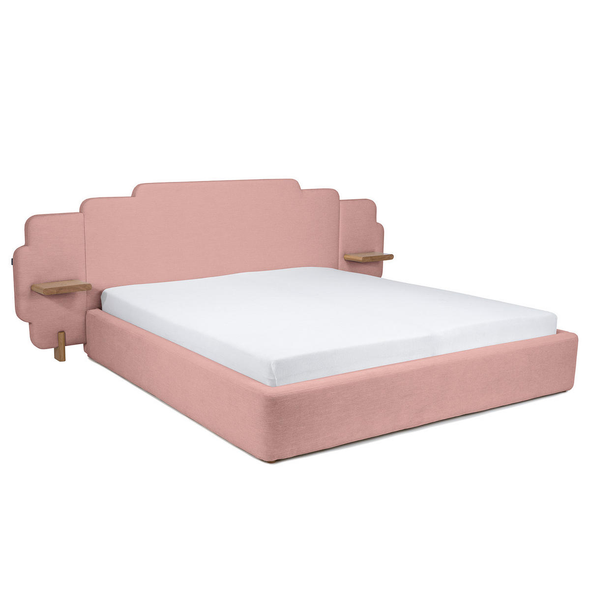 POLSTERBETT - Chenille - Mauve, Textil (180/200cm) - home24