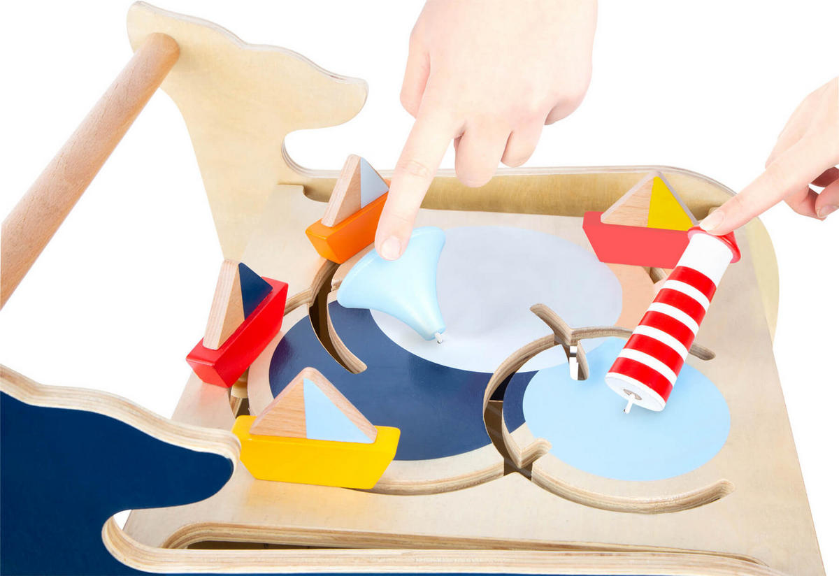 LAUFLERNWAGEN WAL - Naturfarben, Holz (39/42/42cm) - small foot
