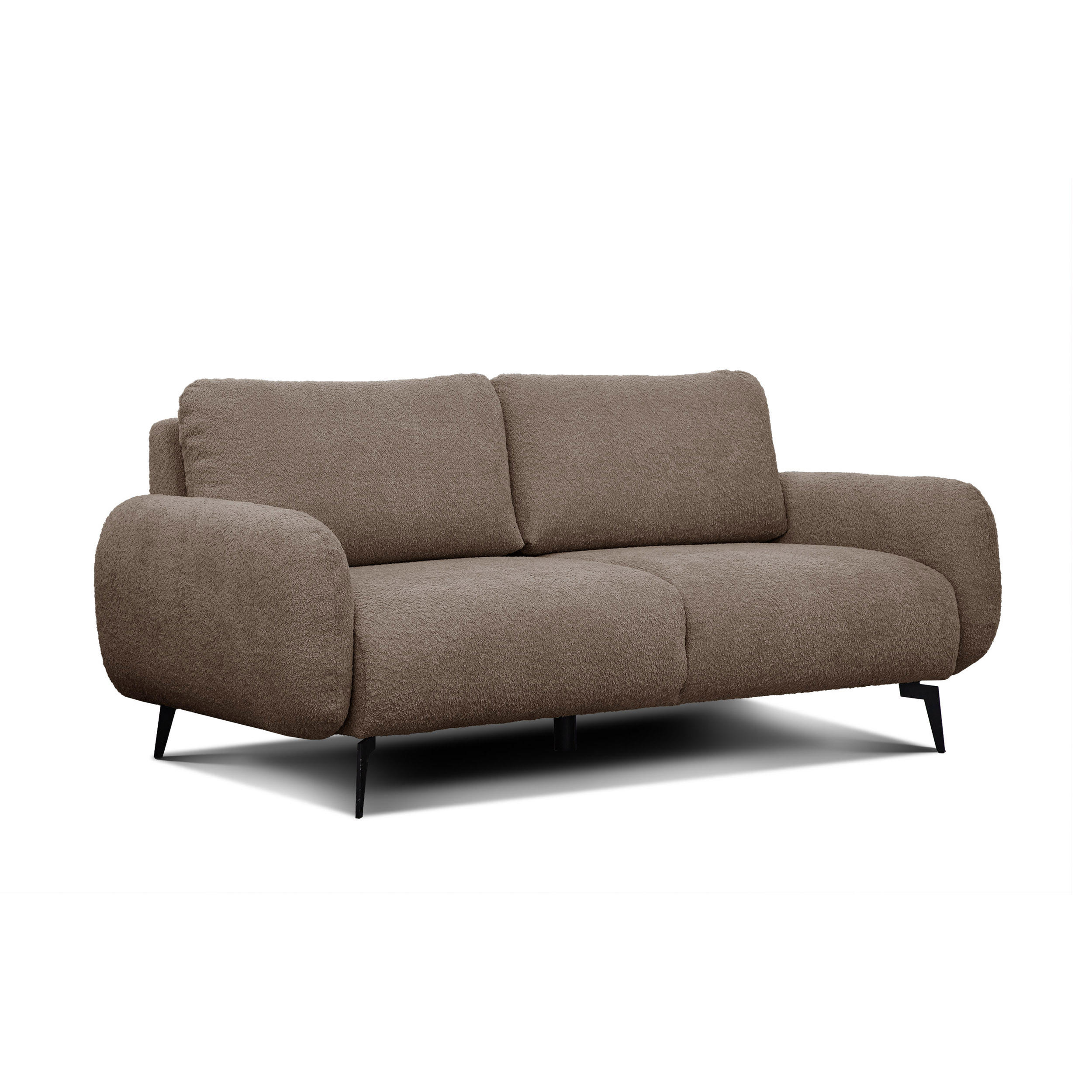 SOFA FEBE 3-Sitzer, beige - Beige/Schwarz, Holz/Textil (190/82/96cm) - Courtois Laville