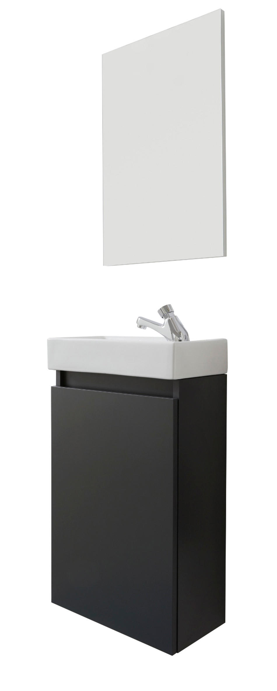 Top.Furn Badmöbel-Set Grau, Anthrazit 40x68x22 cm