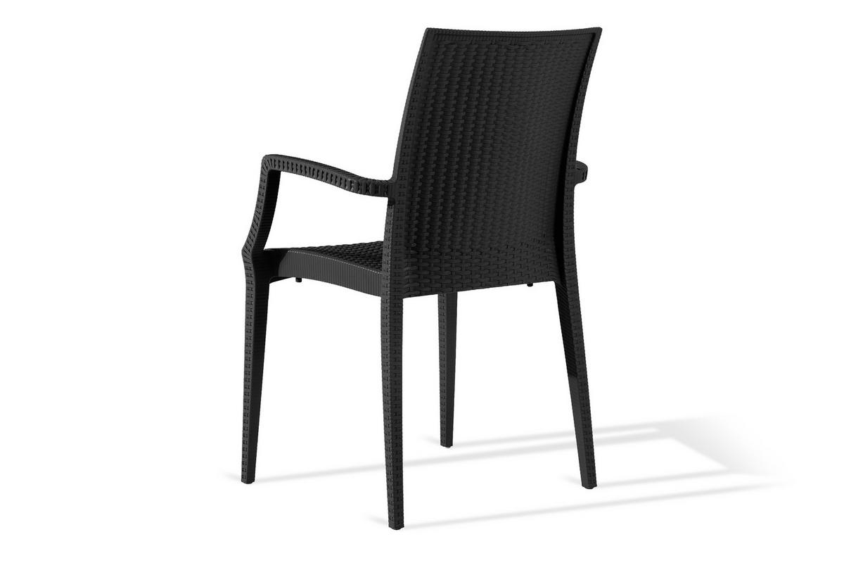 GARTENSTUHL ETULI 2-tlg, Anthrazit - Anthrazit, Kunststoff (56/88/50cm) - KONSIMO®