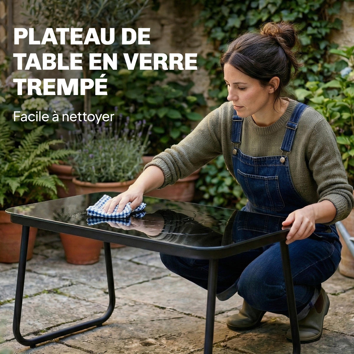 GARTENSET 4-teilige DE-13507 Dunkelgrau - Dunkelgrau, Metall - ComfortXL