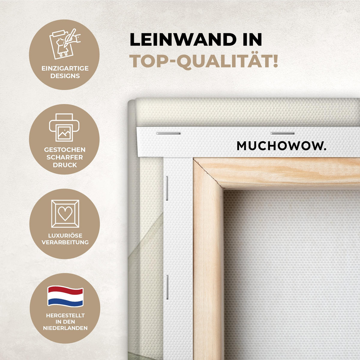 LEINWANDBILD Japandi - Abstrakt - Grün 80x120 cm - Salbeigrün, Textil (80/120cm) - MuchoWow