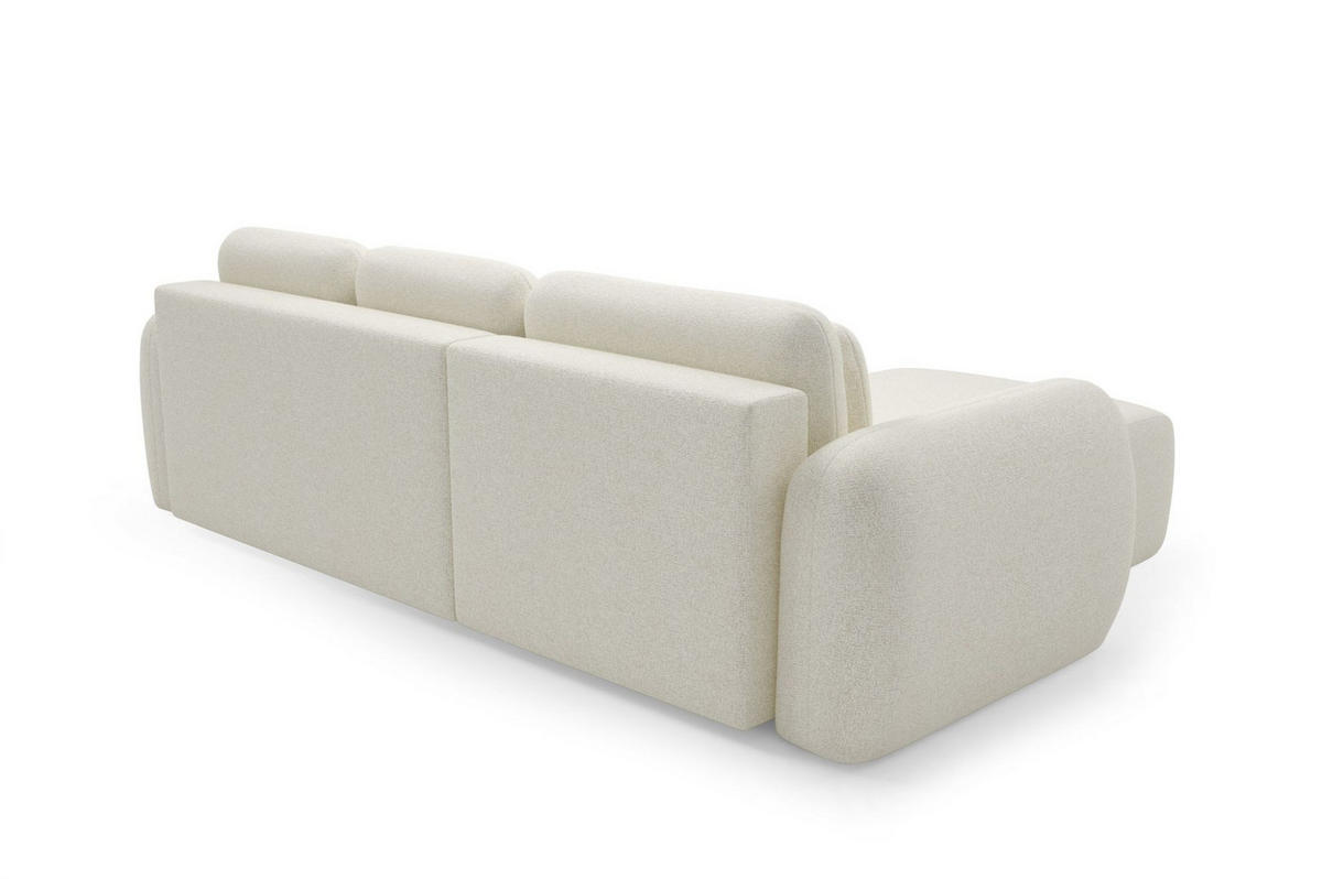 ECKSOFA Gaston Mit Schlaffunktion - Creme, Holzwerkstoff/Textil (304/190cm) - Fun Möbel