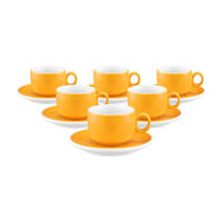 ESPRESSOTASSEN MIT UNTERTASSEN Sento Home Pure Colors Mango Orange 80 ml 6er Set - Orange, Keramik (0.08L) - Seltmann Weiden