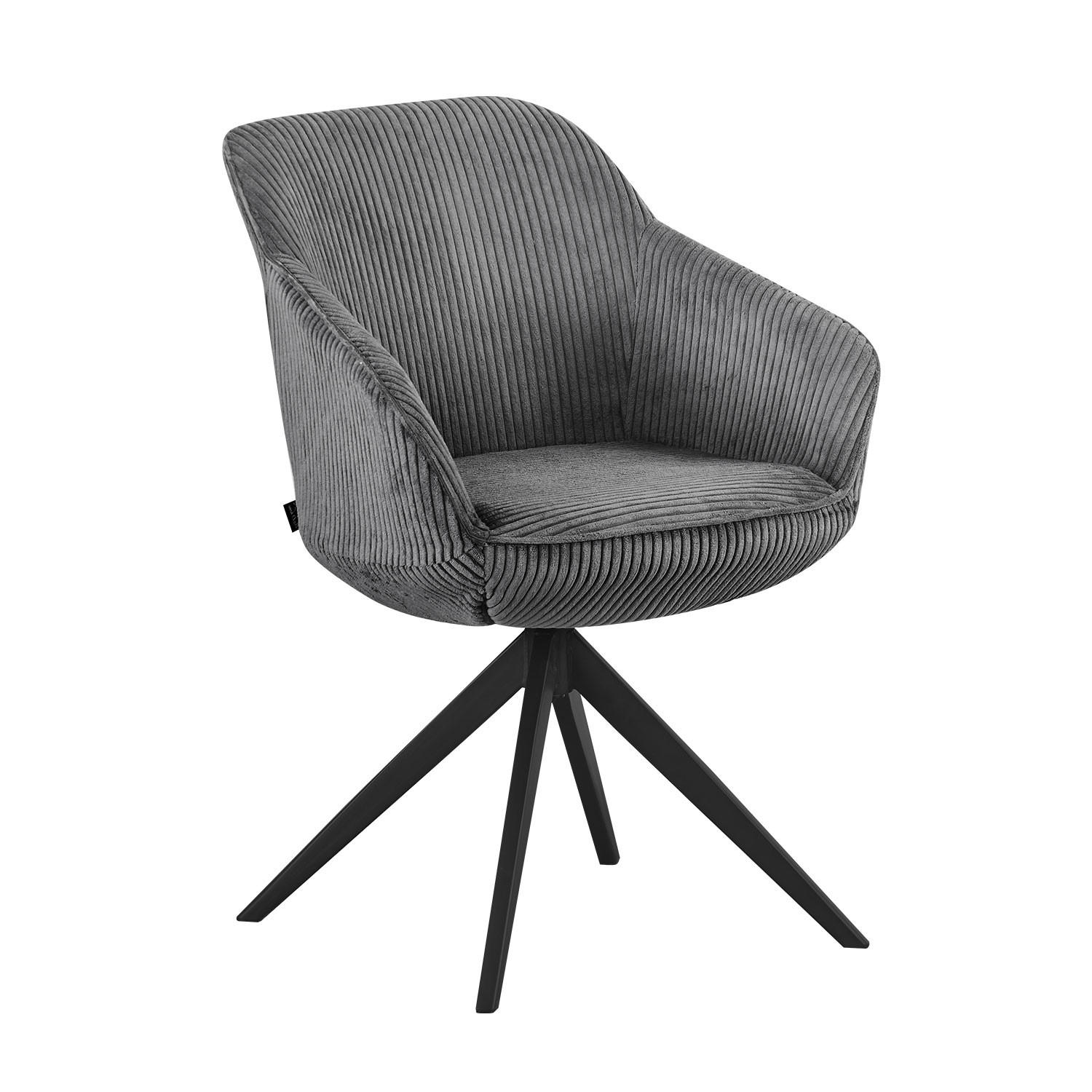 ARMLEHNSTUHL ARVIT Dunkelgrau - Dunkelgrau, Metall (58/81/61cm) - B&D Home