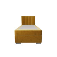 BOXBETT ZILANO 2 mit Matratze H3 und Topper 80x200 Itaka 33 rechts - Orange, Holz/Textil (80/200cm) - Bedante