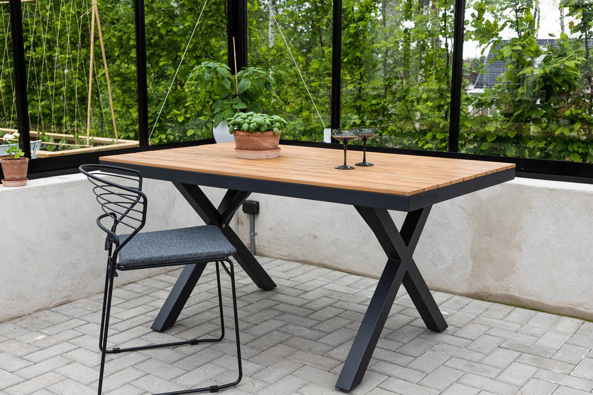 GARTENTISCH Holz - Braun, Holzwerkstoff (150/90/74cm) - ebuy24