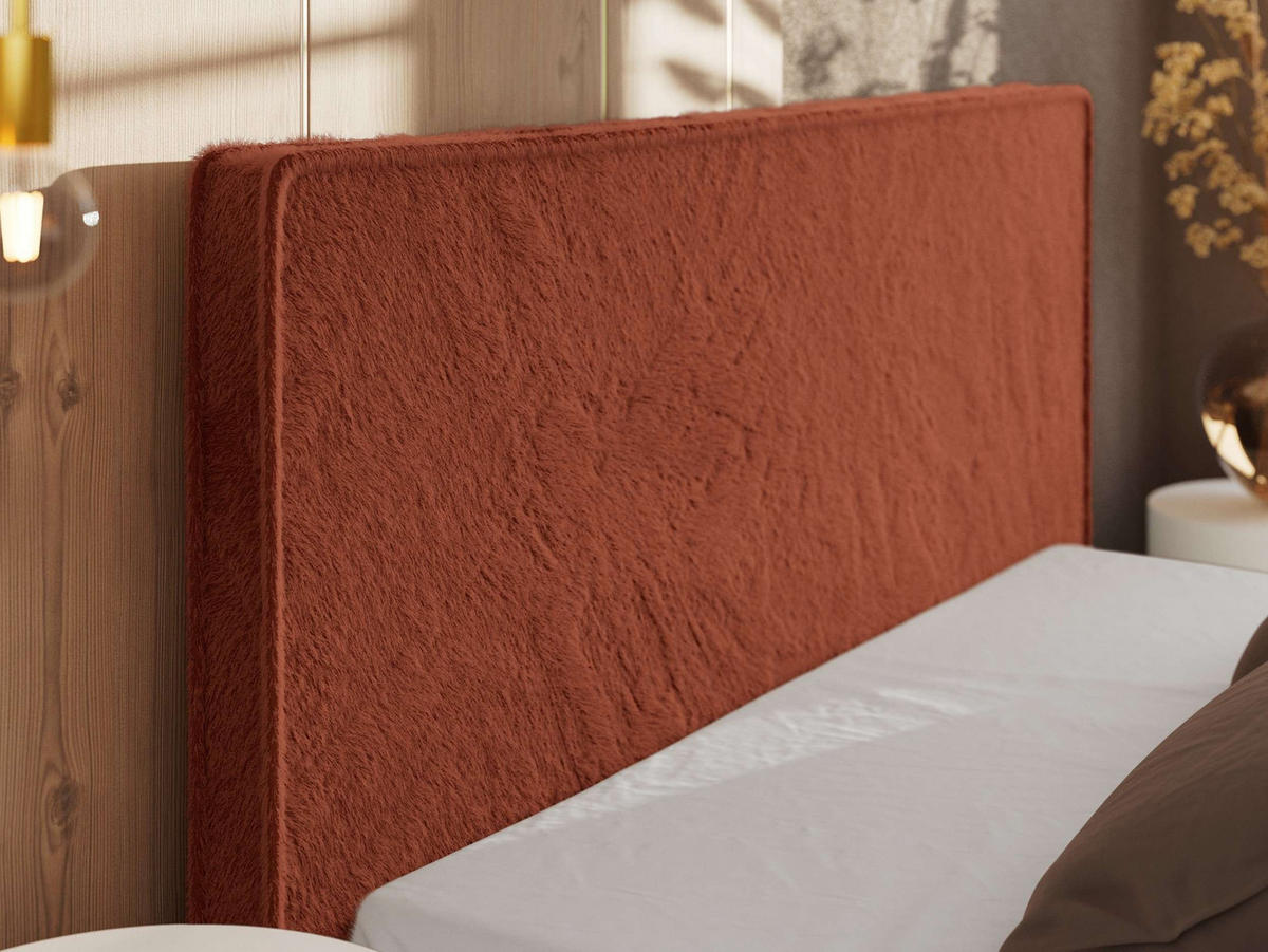 ČALÚNENÁ POSTEĽ CORIVO CLASSIC 200/200 - Oranžová Plyš - Matrac Foam - oranžová/čierna, textil/plast (200/200cm) - MKS