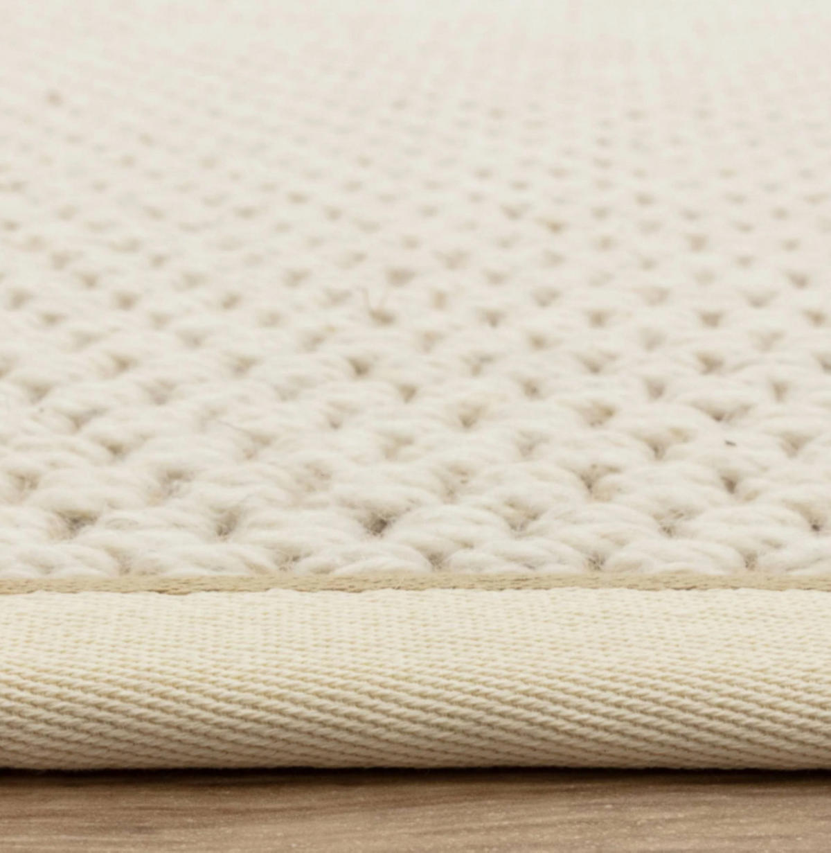 TEPPICH modern Wohn-/Schlafzimmer Wolle & Naturfaser ROKA Weiß 200x290 cm - Weiß, Naturmaterialien (200/290cm) - Novatrend