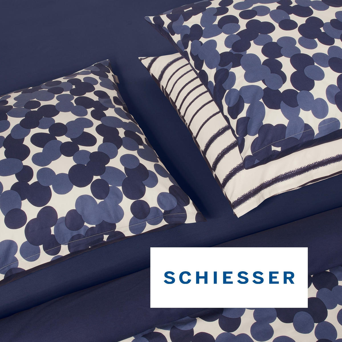 SPANNBETTLAKEN Elli 97 % Baumwolle, 3 % Elasthan 150x200 cm Dunkelblau - Dunkelblau, Textil (150/200cm) - SCHIESSER