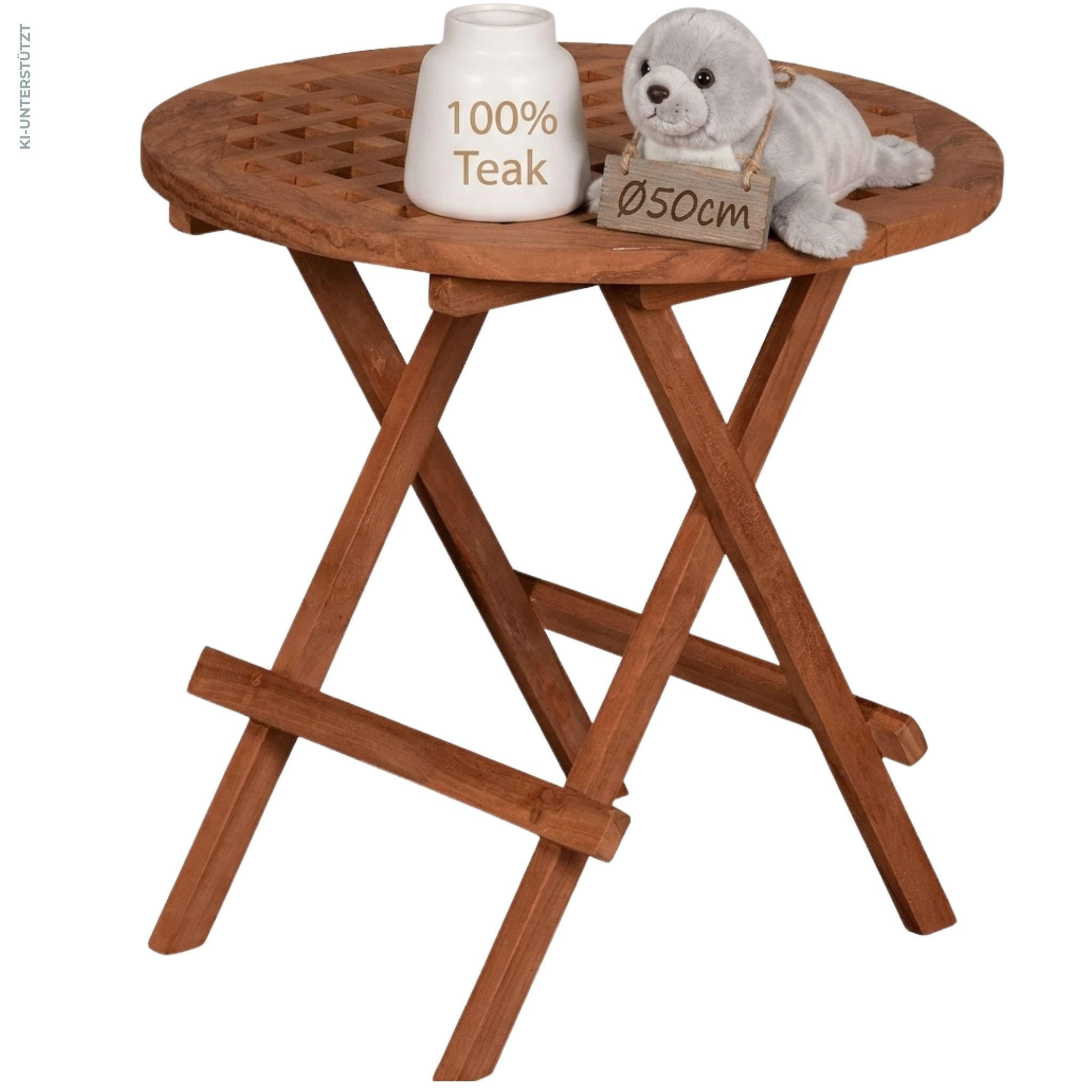BEISTELLTISCH Dorset - Naturfarben, Holz (50/50/51cm) - Mr. Deko