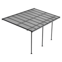 TERRASSENDACH Borneo Aluminium 4,9x3m dunkelgrau - Dunkelgrau, Metall (495/300/300cm) - Juskys