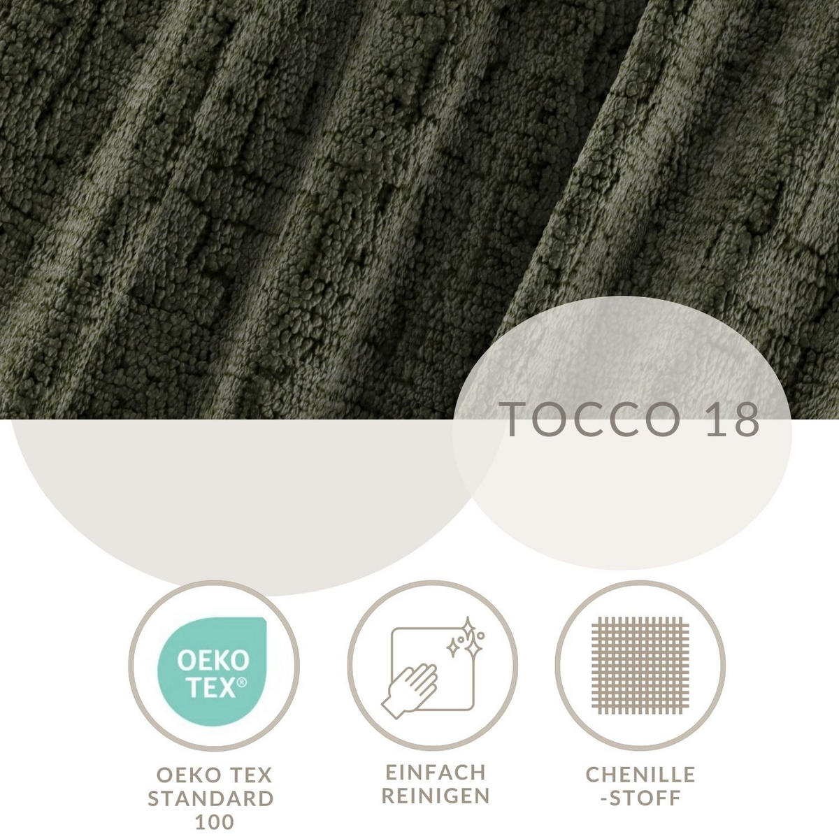 BOXBETT Estelle Olivgrün 200/200 cm im Chenille-Stoff - Schwarz/Olivgrün, Holz/Holzwerkstoff (200/200cm) - Maison de Reve