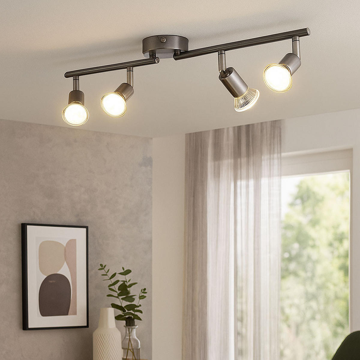 LED DECKENLEUCHTE MATRIX Silber Metall - Silberfarben, Metall (60/8/16.5cm)