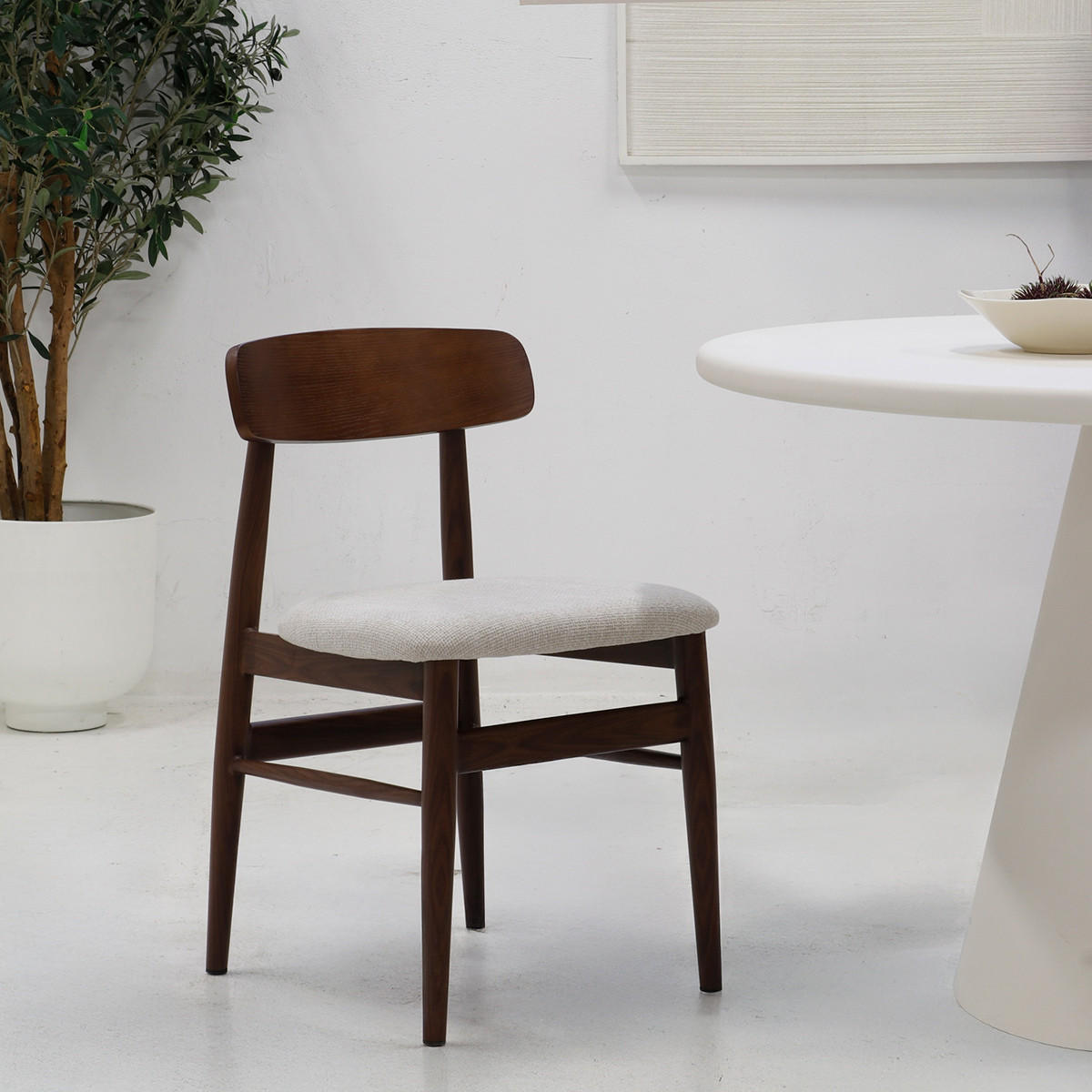 ESSZIMMERSTUHL 2er Set aus Stoff, beige - Beige, Metall (50/80/56cm) - Giga Meubel