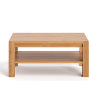 COUCHTISCH Gustav mit Ablage aus massivem Eichenholz 120 cm - Eichefarben/Braun, Holz (120/60/45cm) - Danzz