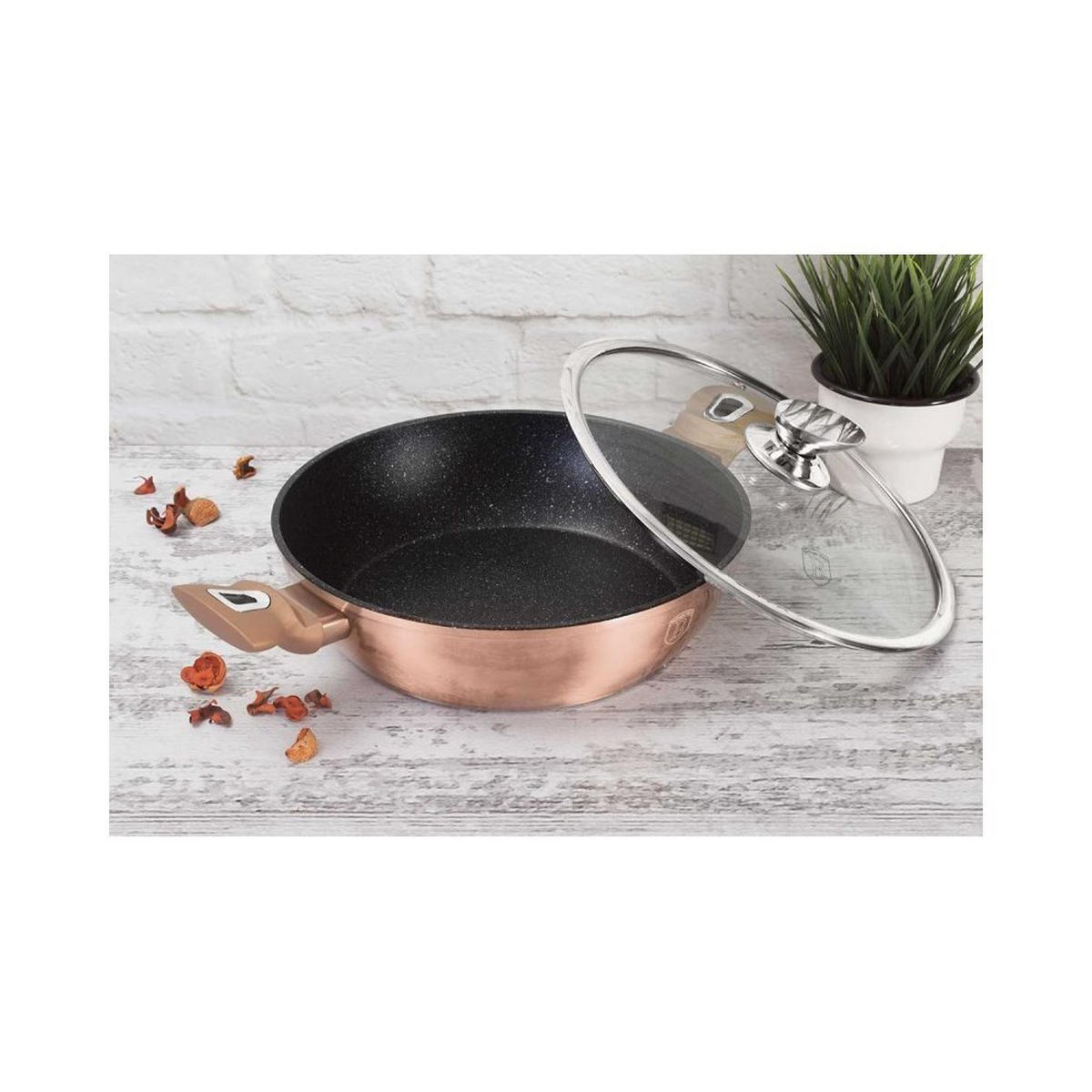 TOPF Gold 28/28/7.5 cm BH1519 - Goldfarben, Metall (28cm) - Berlinger Haus