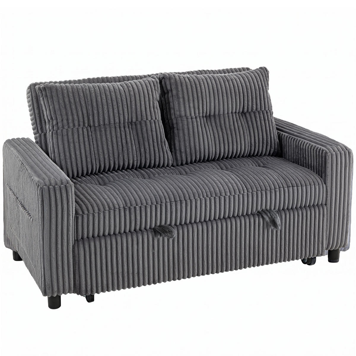 SCHLAFSOFA Dunkelgrau 157.0/90.0/91.0cm - Dunkelgrau, Textil (90/91/157cm)