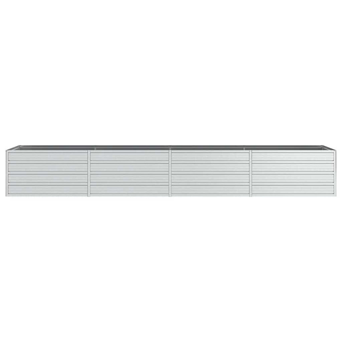 HOCHBEET 320/80/45 cm, aus Verzinkter Stahl, Silber - Silberfarben, Metall (80/45/320cm) - vidaXL
