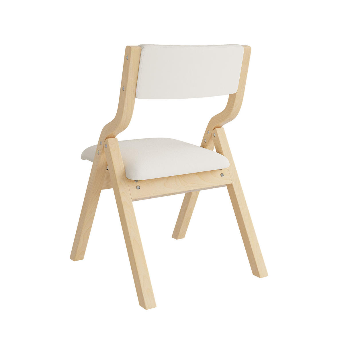ESSZIMMERSTÜHLE 2er-Set Klappbar Massivholz Leinen Beige - Beige, Holz (55/81/49cm) - FLIEKS