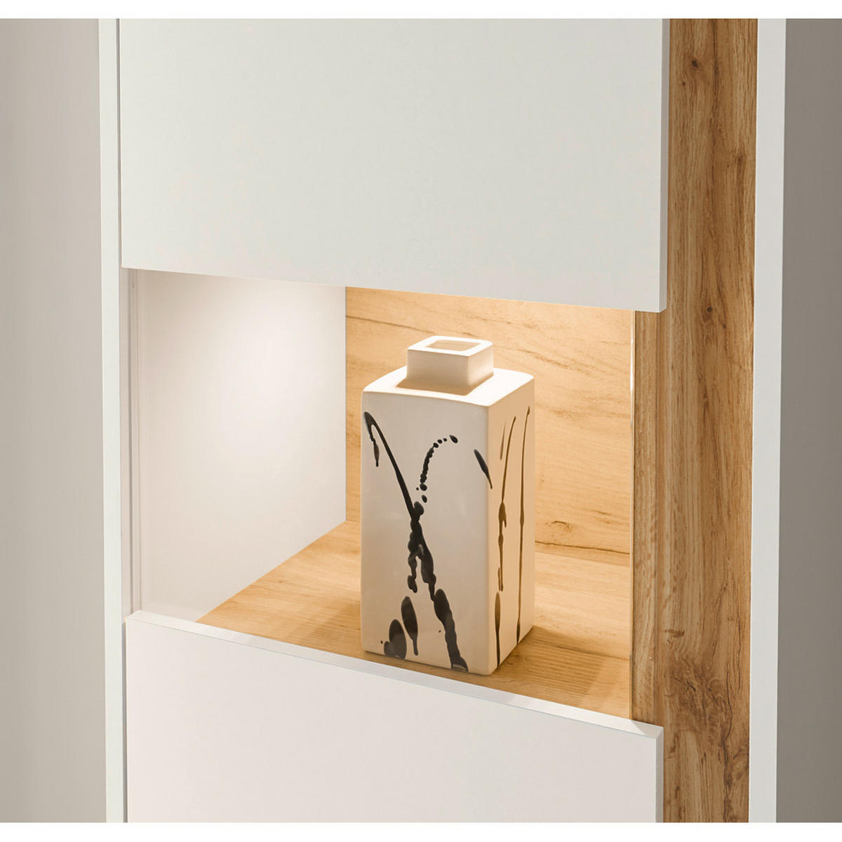 WOHNZIMMER-SET 4-TLG. Crisp-61 - Weiß, Holzwerkstoff (610/197/45cm) - Lomado