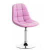 DREHSTUHL Lederlook pink - Pink, Textil/Metall (48/84/52cm) - CLP