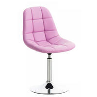 DREHSTUHL Lederlook pink - Pink, Textil/Metall (48/84/52cm) - CLP