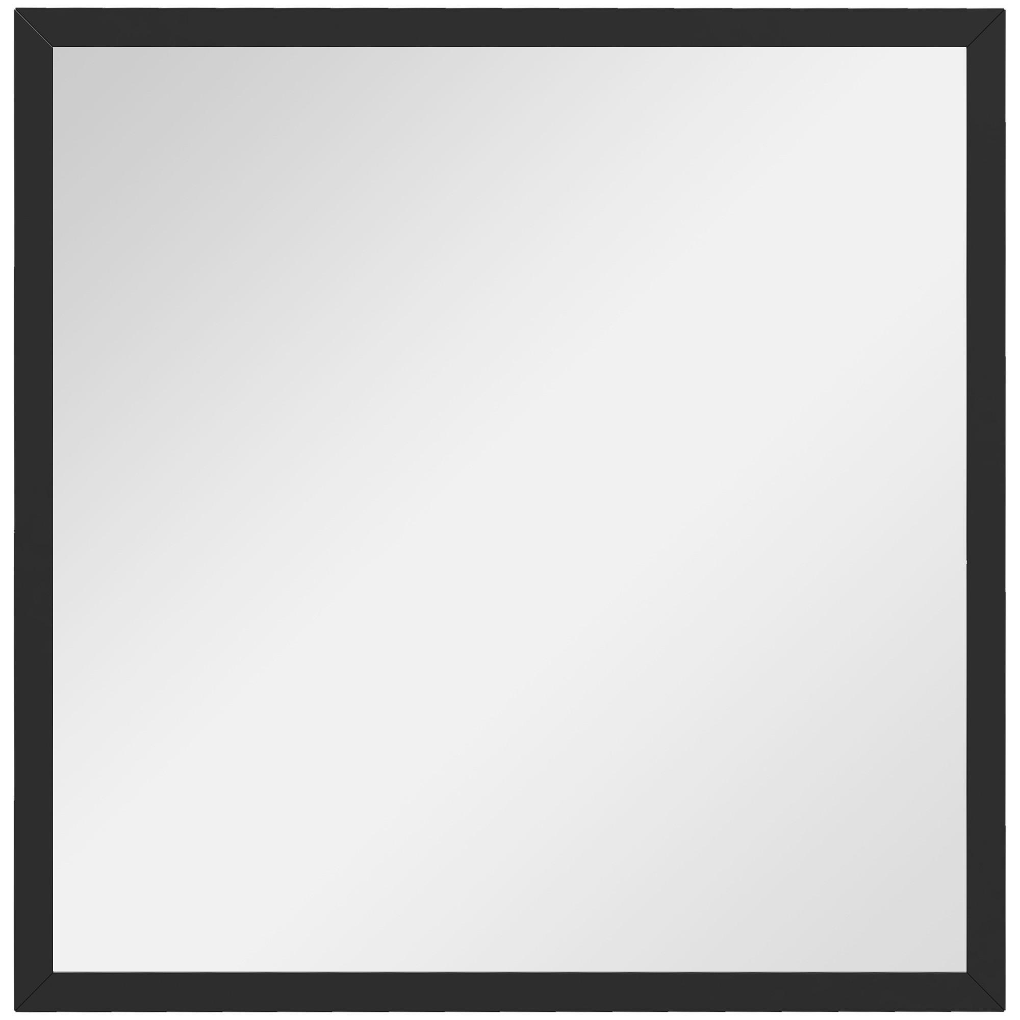 WANDSPIEGEL DE-14260 quadratisch 50x50 cm Schwarz - Schwarz, Glas (50/50/2cm) - ComfortXL
