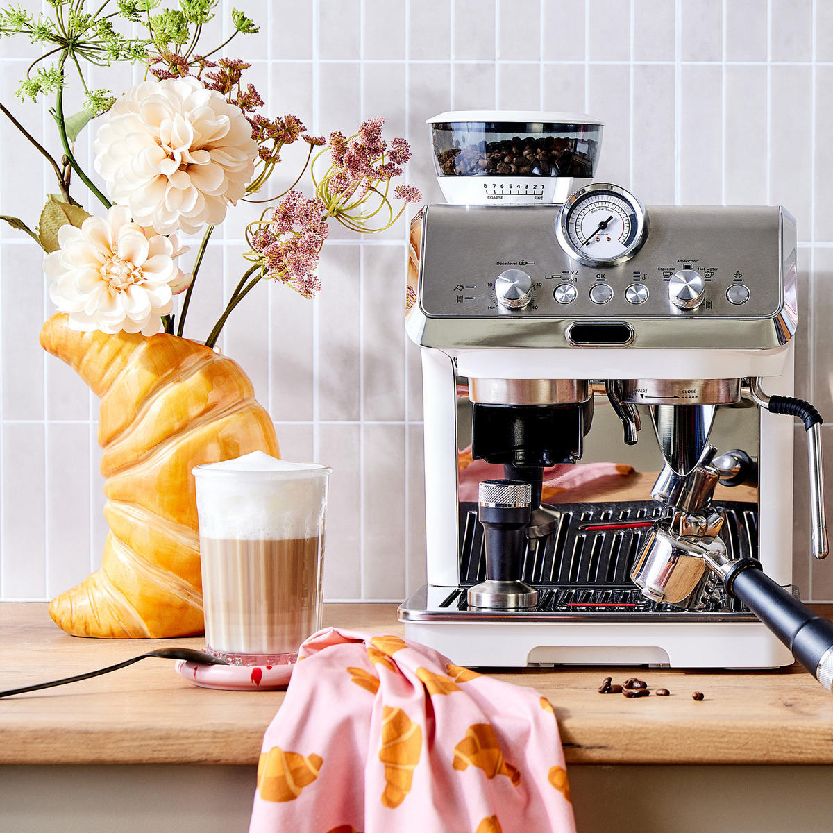 VASE Croissant - Hellbraun, Keramik (25cm) - Butlers