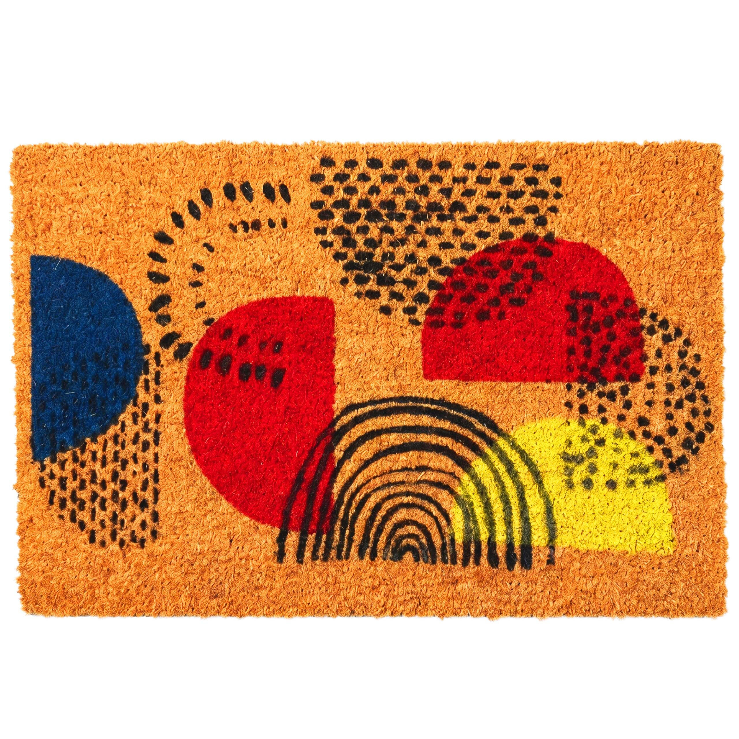 Relaxdays ROHOŽKA Přírodní kokosová s motivem protiskluzová 60x40 cm
