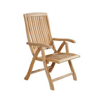 GARTENKLAPPSTUHL Washington 110x61,5x72,5 cm, Teakholz, Natur - Naturfarben, Holz (61.5/110/72.5cm) - dasmöbelwerk