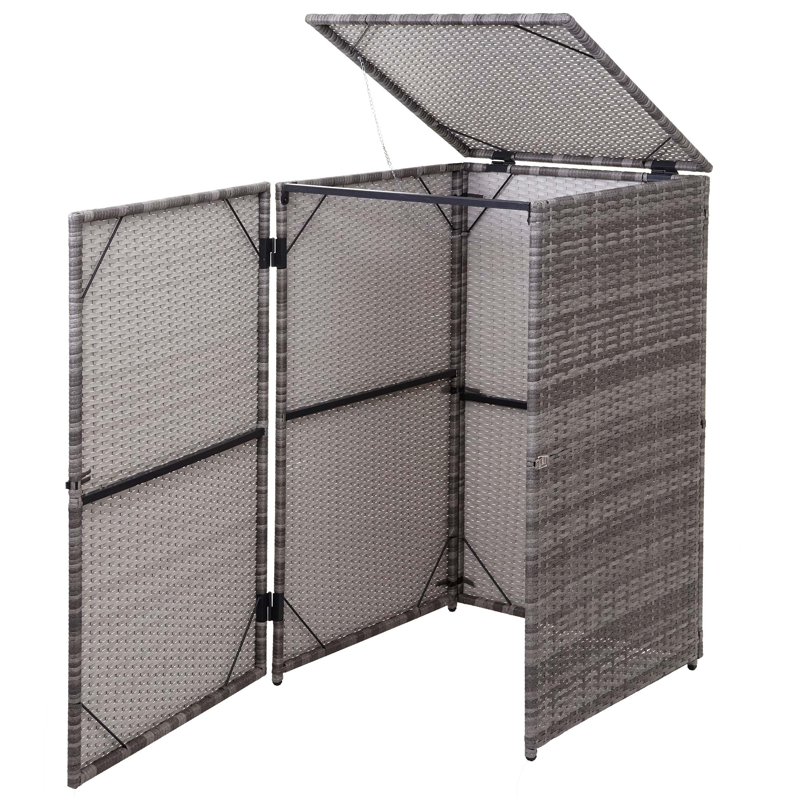 MÜLLTONNENVERKLEIDUNG 120L Grau - Grau, Kunststoff (65/110/66cm) - MCW
