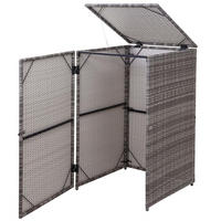 MÜLLTONNENVERKLEIDUNG 120L Grau - Grau, Kunststoff (65/110/66cm) - MCW