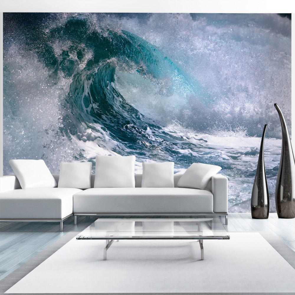 VLIESTAPETE Blau 250/175 cm - Blau/Weiß, Textil (250/1cm) - KUNSTLOFT