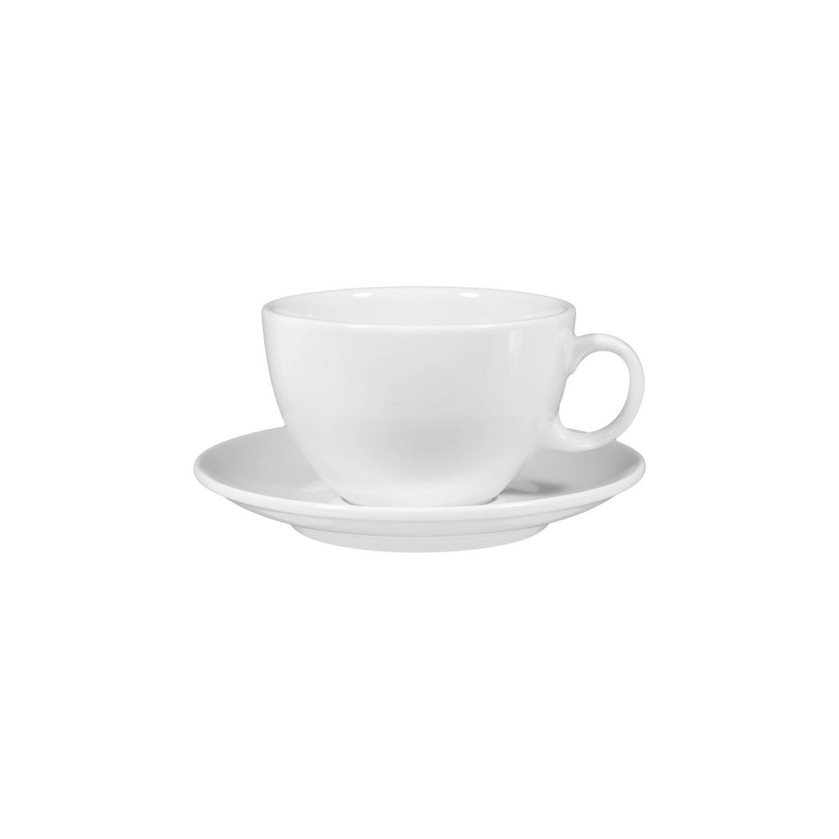 MILCHKAFFEETASSE MIT UNTERTASSE VIP. weiß 370 ml - Weiß, Keramik (0.37L) - Seltmann Weiden