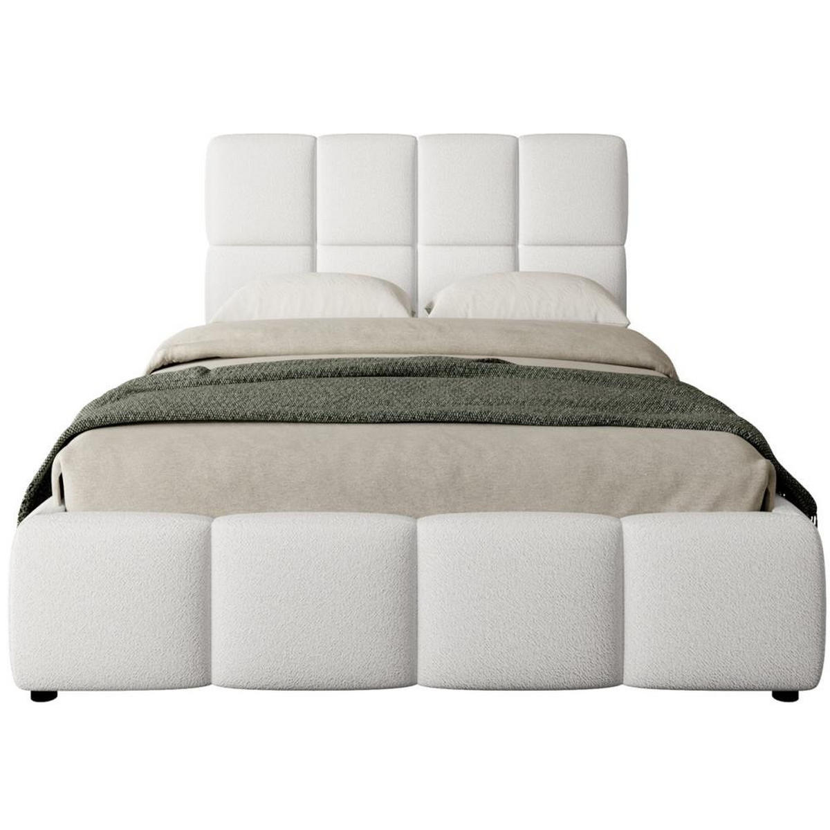 POLSTERBETT Nostro mit Bettkasten 160x200 cm hellbeige - Beige/Schwarz, Textil (160/200cm) - Beautysofa