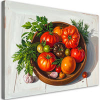 LEINWANDBILD Essen & Trinken 90x60cm - Multicolor, Textil (90/60cm) - Feeby