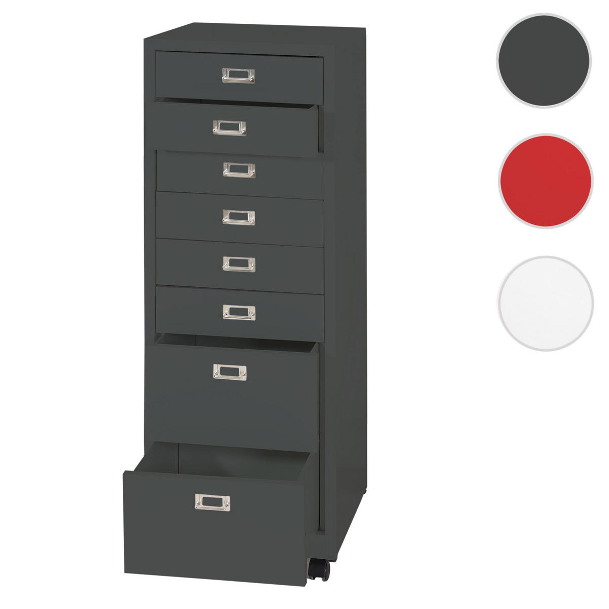 ROLLCONTAINER Anthrazit - Anthrazit, Metall (40/115/41cm) - MCW