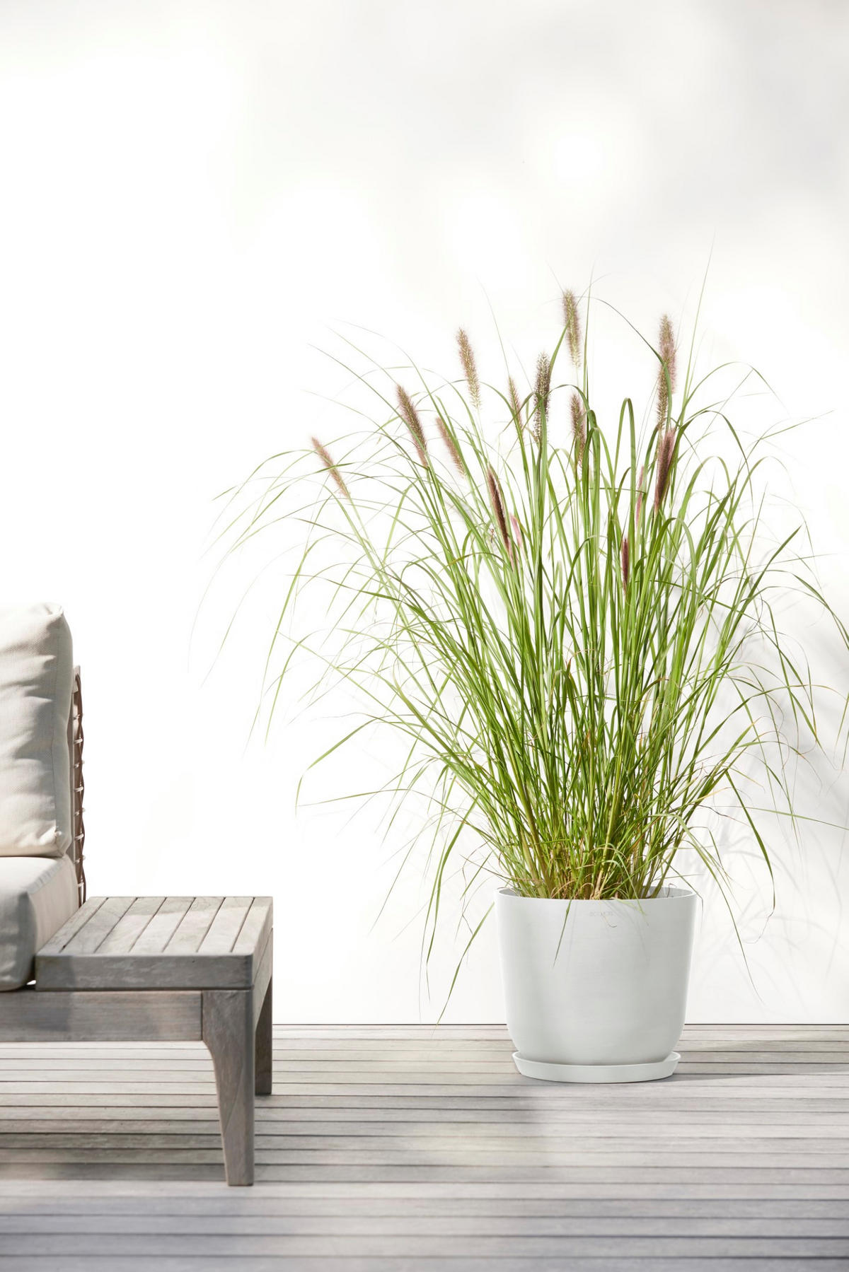 BLUMENTOPF mit Wasserreservoir Oslo 25/21,4 cm Weiß - Weiß, Kunststoff (25/21.4cm) - Ecopots