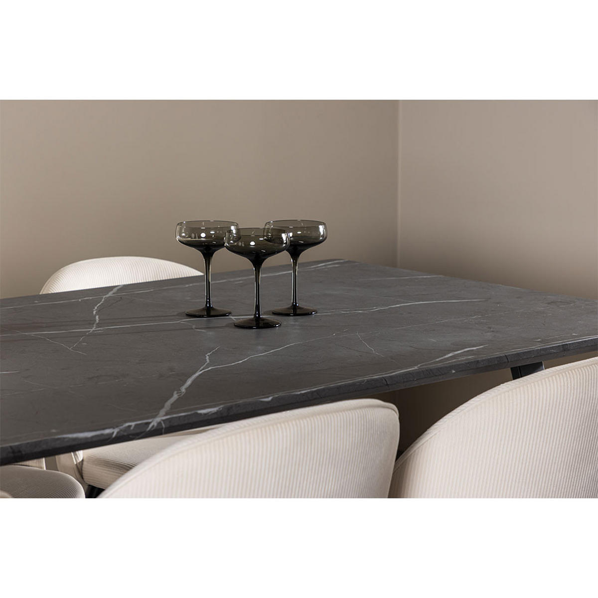 TISCHGRUPPE beige - Dunkelgrau, Holz (200/75/90cm) - ebuy24