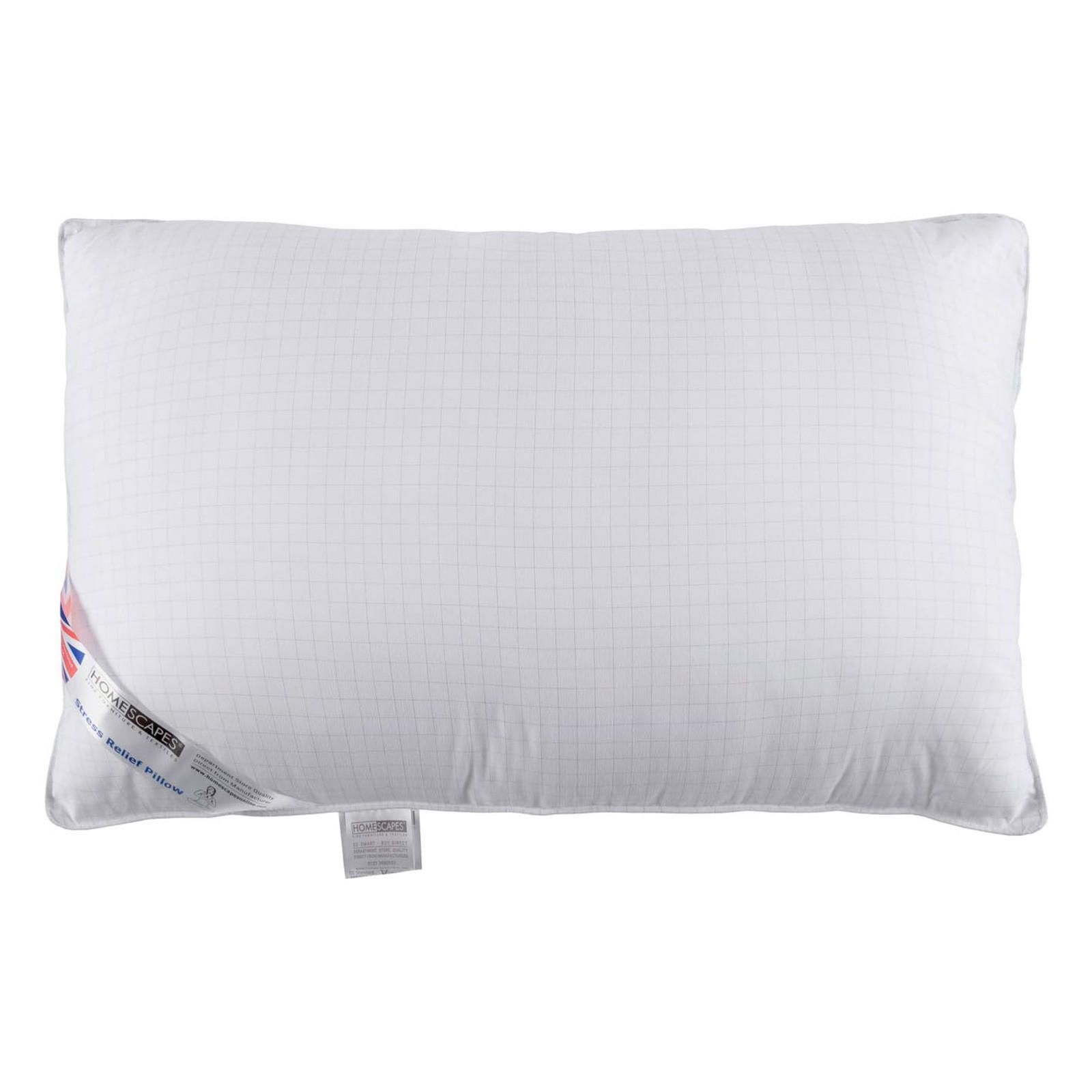 KOPFKISSEN extra prall, Anti-Stress mit Karbonfaser 48/74 cm - Weiß, Textil (48/74cm) - Homescapes