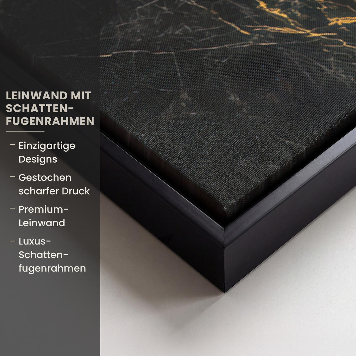 LEINWAND Bilder mit Rahmen - Weltkarte - Gold - Marmor - 90x60 - Goldfarben, Textil (90/60cm) - MuchoWow