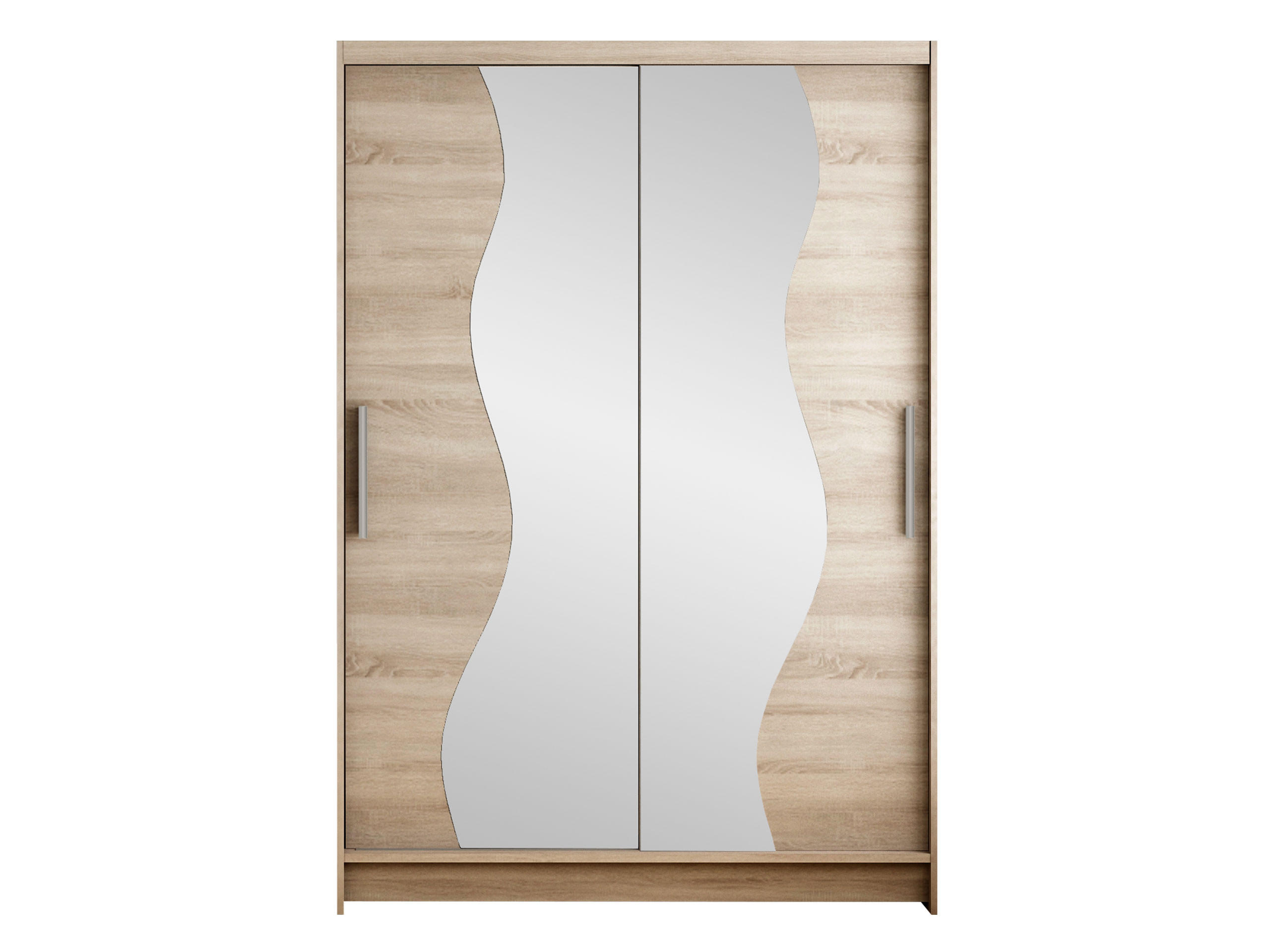KLEIDERSCHRANK Miami S - Silberfarben/Trüffeleichefarben, Holzwerkstoff/Kunststoff (120/200/58cm) - MIRJAN24