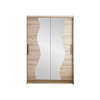 KLEIDERSCHRANK Miami S - Silberfarben/Trüffeleichefarben, Holzwerkstoff/Kunststoff (120/200/58cm) - MIRJAN24