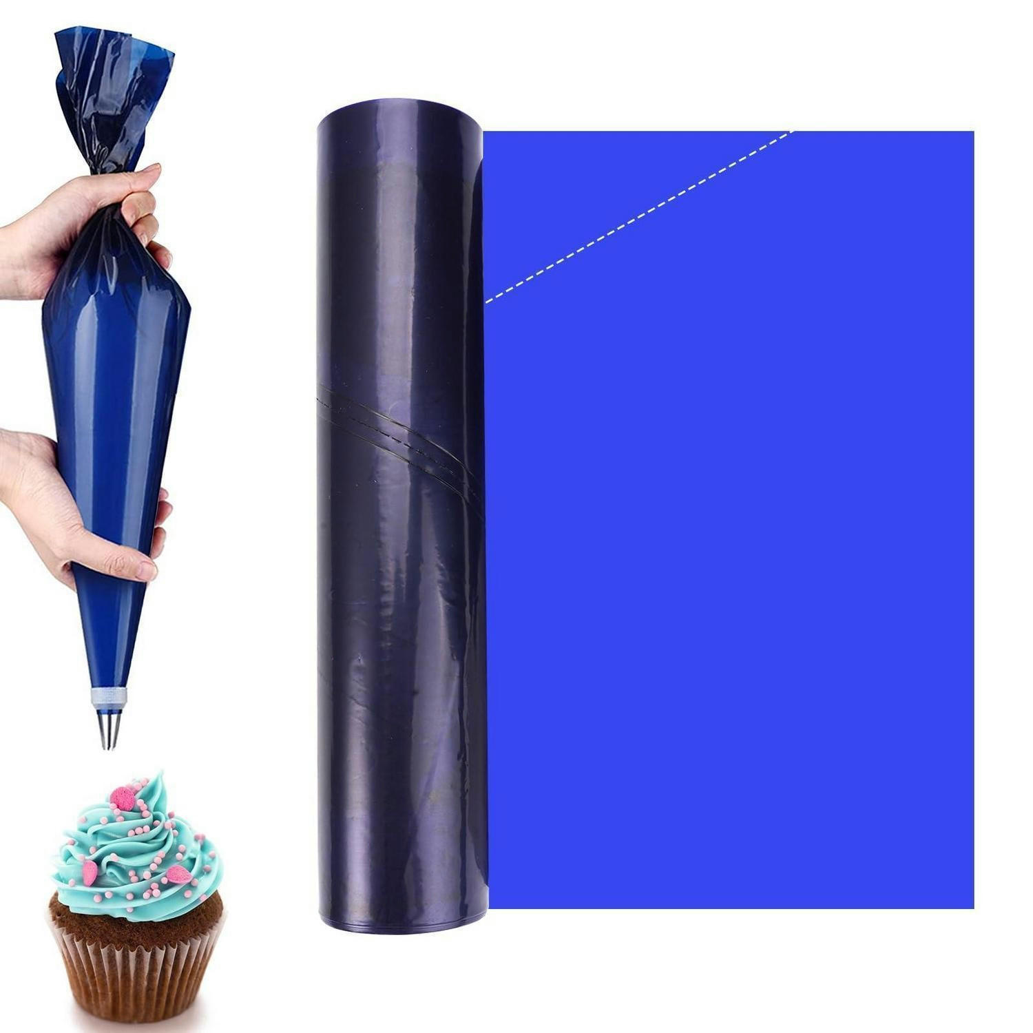 SPRITZBEUTEL 50 Stück 52 x 25 cm extra dick - Blau, Kunststoff (5.5/5.5/25.5cm)